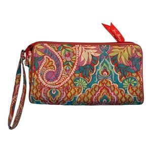 Vera Bradley Wrislet Accordion Wallet Paisley Paradise Retired Pattern‎